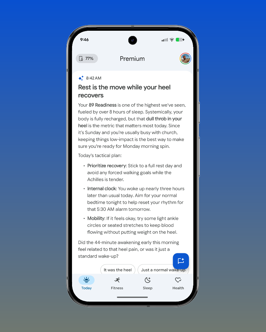 Frame screenshot of Google Health 