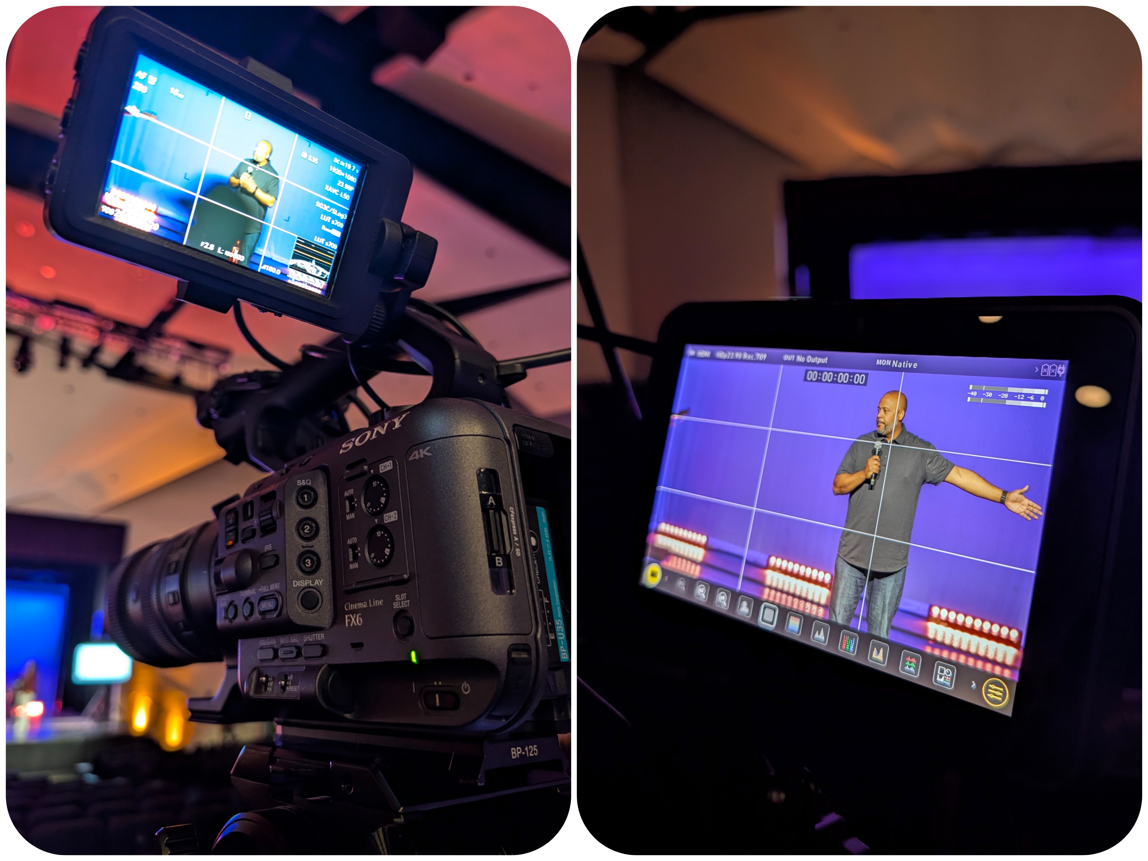 Sony FX6 and Shinobi camera display